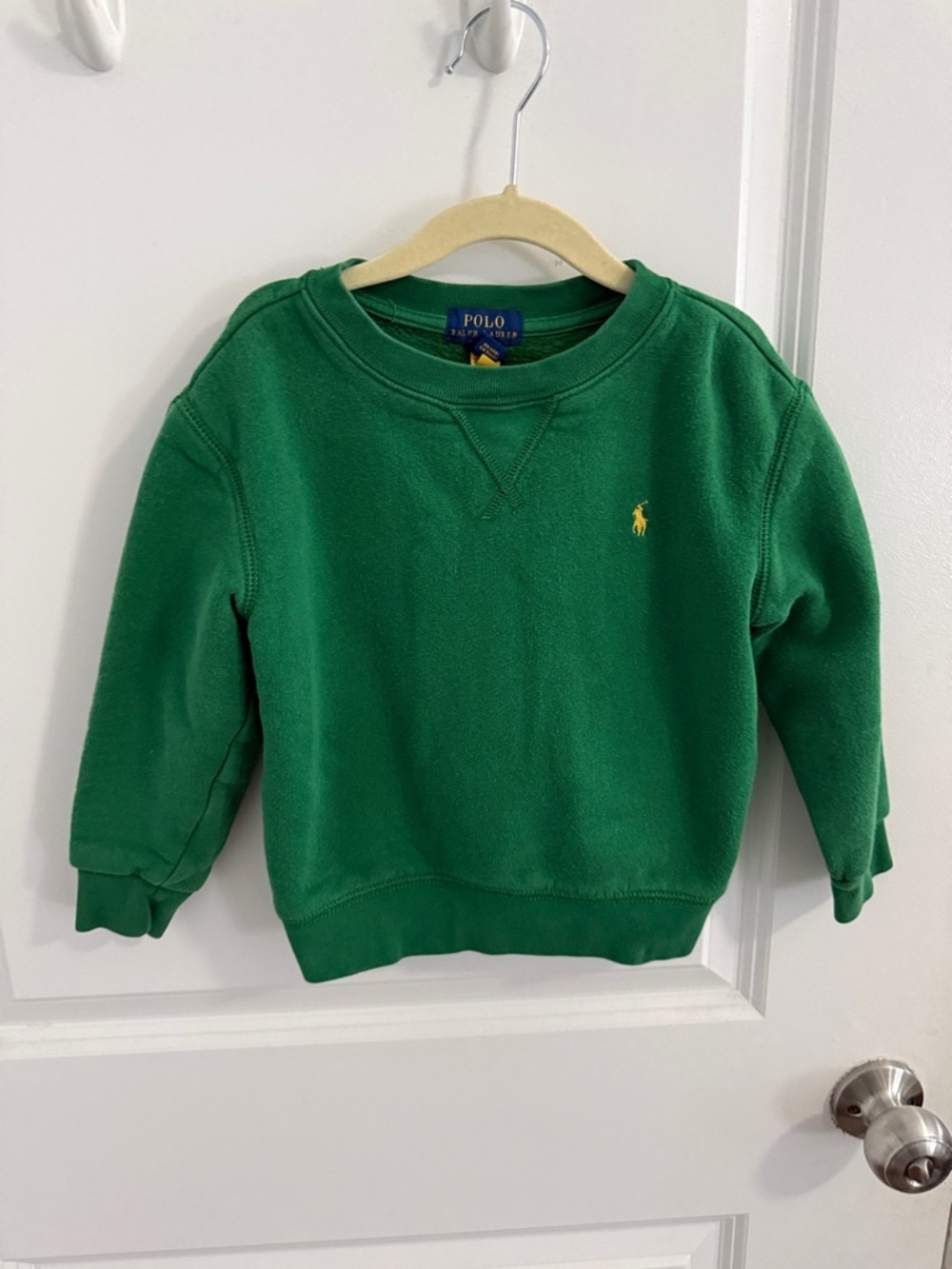 Polo by Ralph Lauren Green Kids Sweatshirt with Yellow Pony- Size 4T